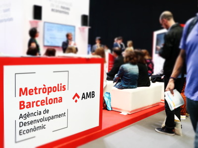 Estand de l'ADE al Bizbarcelona